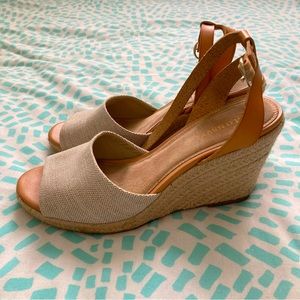 Espadrilles Wedge Sandals w/ Ankle Strap